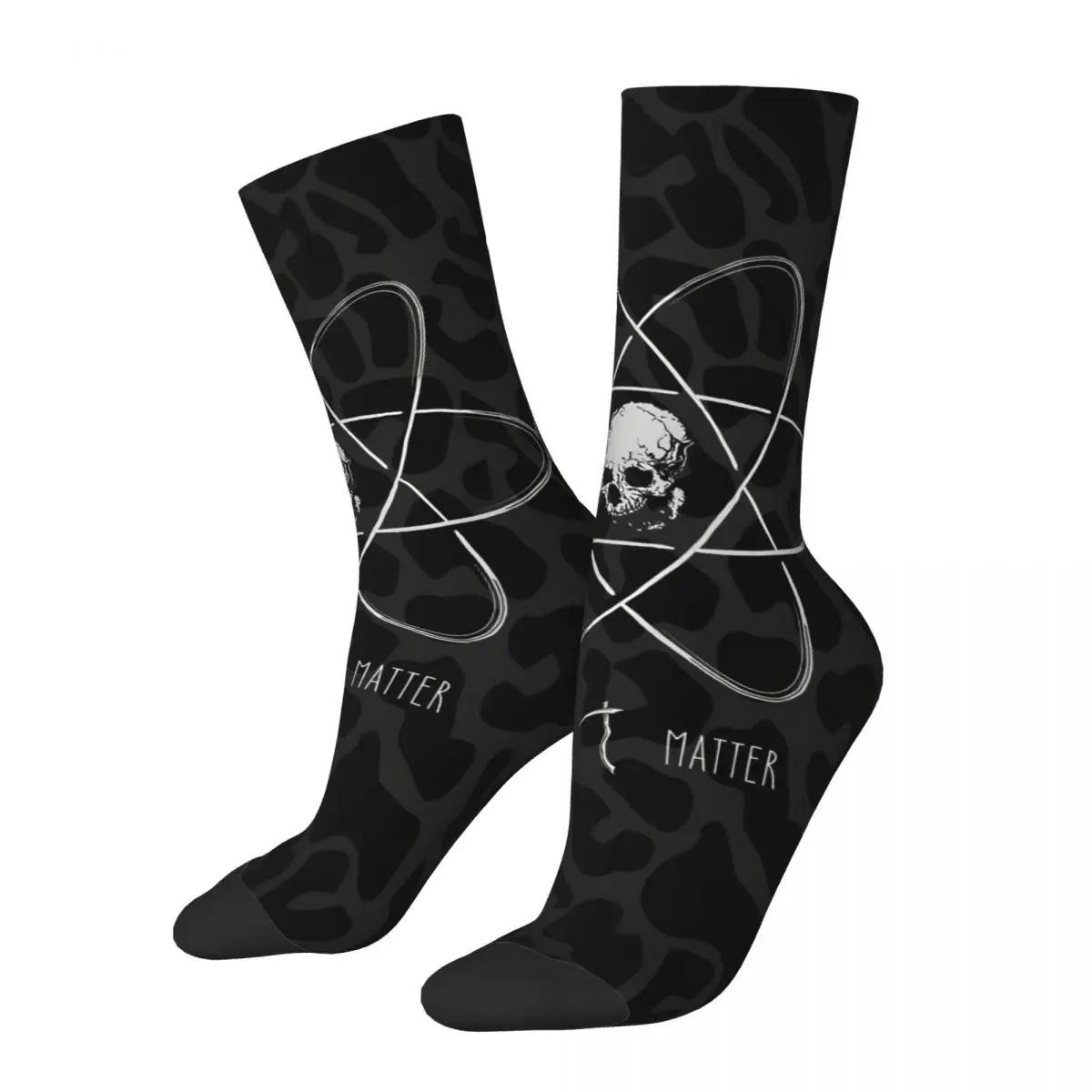 Dark Matter Sticker Men's Socks Vintage Harajuku Pearl Jam Street Style Novelty Pattern Crew Sock