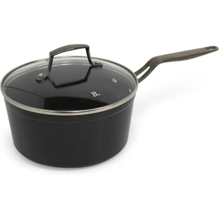 

Cookware 2.7QT Nonstick Sauce Pan with Lid, Non-Toxic, Non-Stick Ceramic, PFA/PFOA-Free, Suitable for All Cooktops, Includes Cle