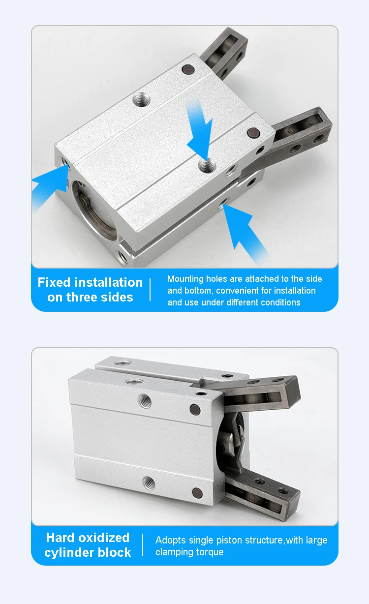 LAIZE HFY Pneumatischer Fingerzylinder Y-Typ Luftgreifer Doppeltwirkend – Detail 8