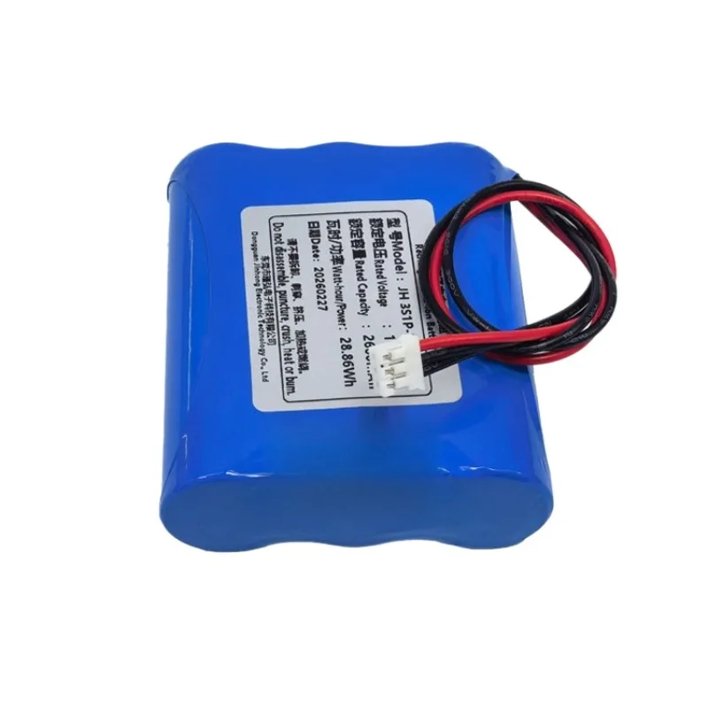 11.1V 2600mAh Lithium Battery Battery Pack with UL2054 Report 3S1P 12V Combined Medical Battery
