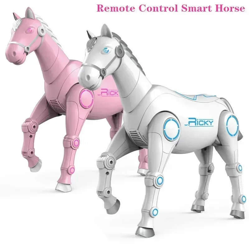 Rc robô inteligente cavalo interativo controle remoto animal diálogo inteligente cantar dança controle de som pet brinquedos música eletrônica