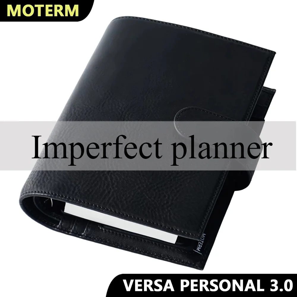 Limited Imperfect Moterm Versa Personal 3.0 Rings Planner Full Grain Vegetable Tanned Leather Notebook with 25mm Rings Organizer