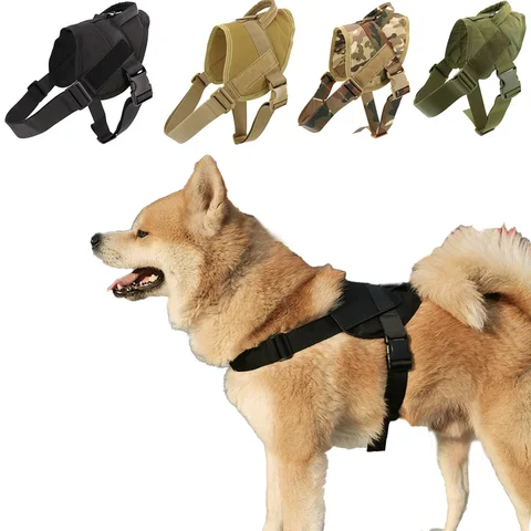 Imbracatura tattica per cani, imbracatura per pattuglia, servizio gilet per cani, gilet militare per cani, gilet da lavoro per cani con manici, adatto per cani di taglia grande
