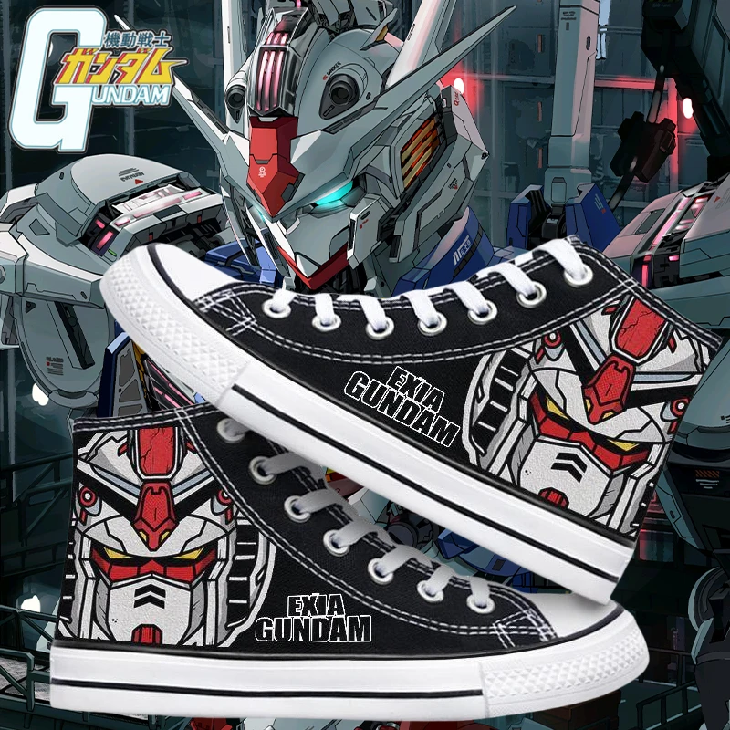 Gundam Anime High-Top Canvas Shoes Children Summer Printed Sneakers for New Men Women Comfortable Casual Anti-Skid Shoes Gifts