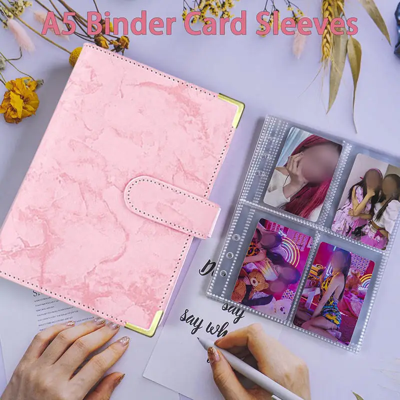 Loose Leaf Card Folder Photo Album Portable Storage Photo Kpop 6 Holes Binder for Financial Management High Capacity