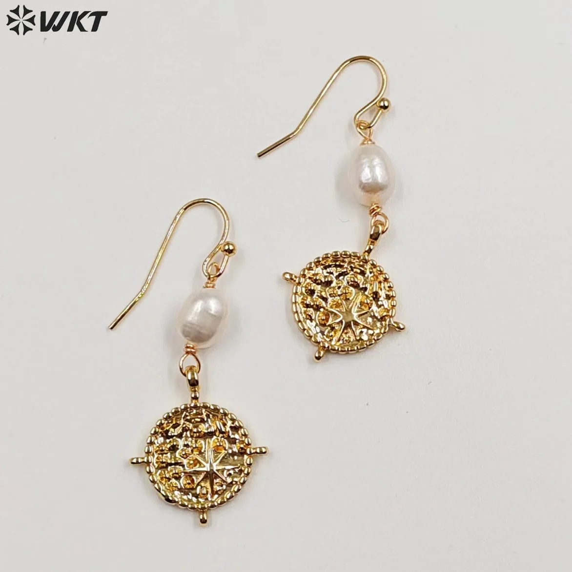 

WT-MPE106 WKT 2023 New Sale Jewelry Natual Freshwater Pearl Earrings Lady Earring HOT Design Cute Gift Exquisite Jewelry Trend