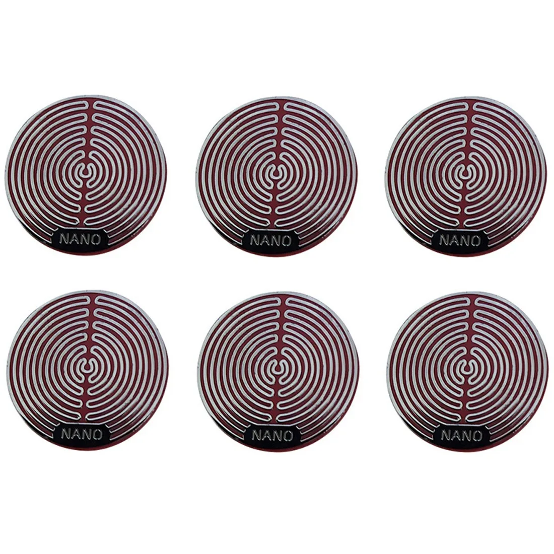 6Pcs Round Quantum Anti Radiation Protection Mobile Phone 5G Wi-Fi EMF Sticker for Cellphone Laptops Tablets,Silver