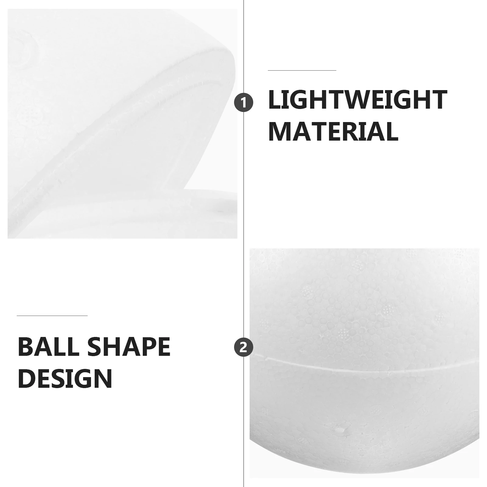 

Decorative Foam Balls 20cm Hollow White Polystyrene Craft Ideal for DIY Projects School Party Supply Circle Foam