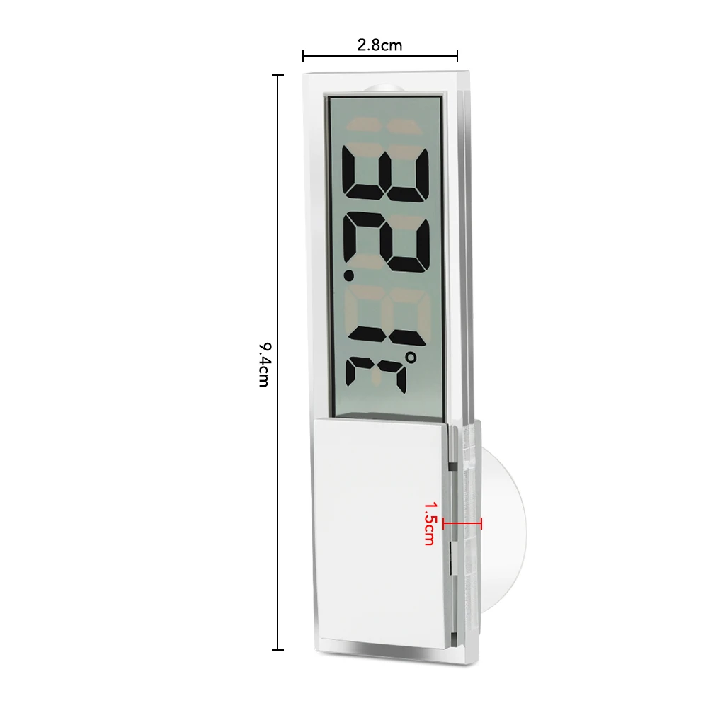 Car LCD Digital Thermometer Auto Window Outdoor Energy-saving Gauge Smart Number Display Temperature Instruments