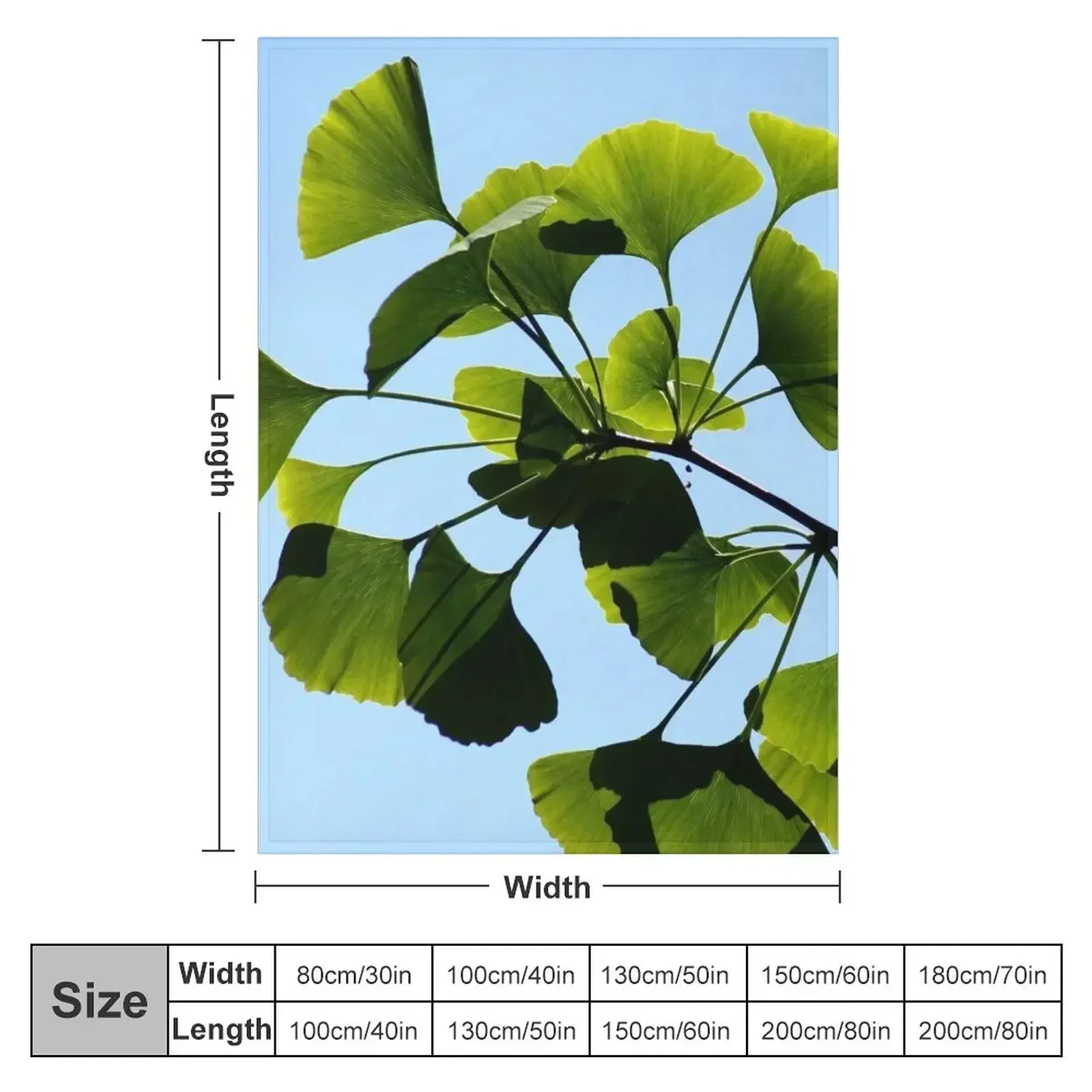 Gingko Biloba Tree Throw Blanket Soft Plush Plaid Sofa Throw Single Blankets For Baby Blankets