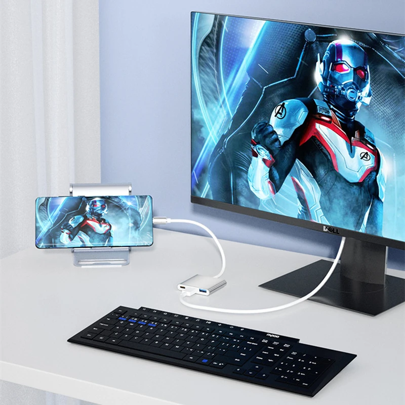 Trumsoon USB C Hub a 4K HDTV USB 3.0 tipo C Dock per Macbook iPad Surface Samsung S21 Dex Xiaomi 12 TV PS5 Nintendo Switch