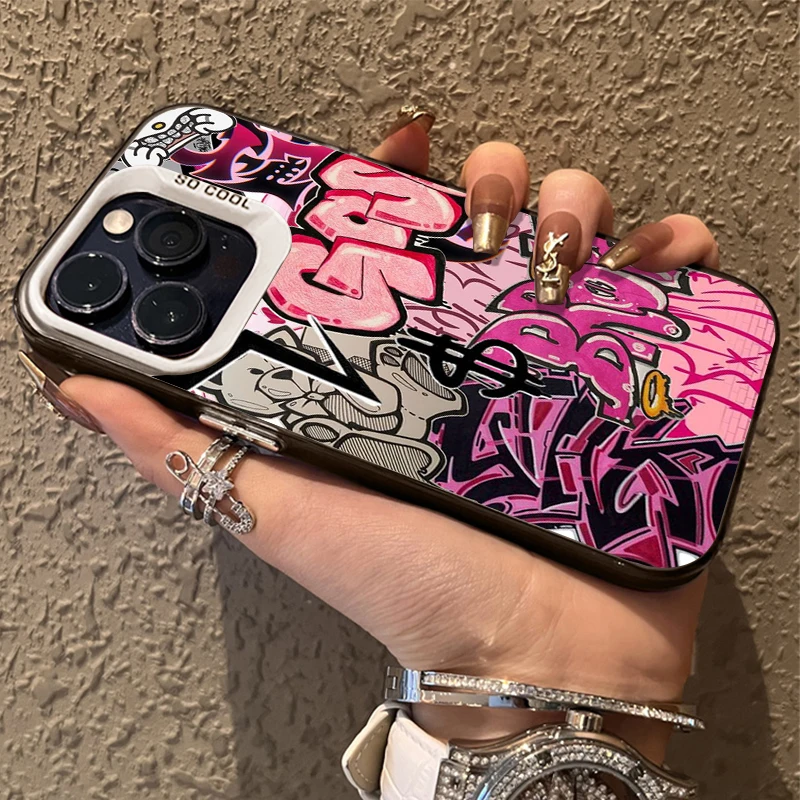 Graffiti Cool Art Pink Phone Case for Infinix Hot Note Zero 50 40 30 30i 20 20s 12 12i 11 Smart 10 9 8 Pro Plus 4G 5G Back Cover - view 3