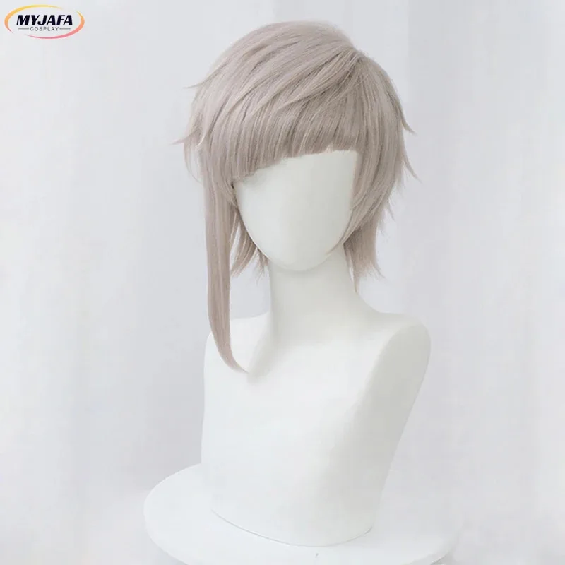 

2025 Atsushi Nakajima Wig High Quality Short Lotus Gray Heat Resistant Synthetic Hair Anime Cosplay Wigs + WigCap