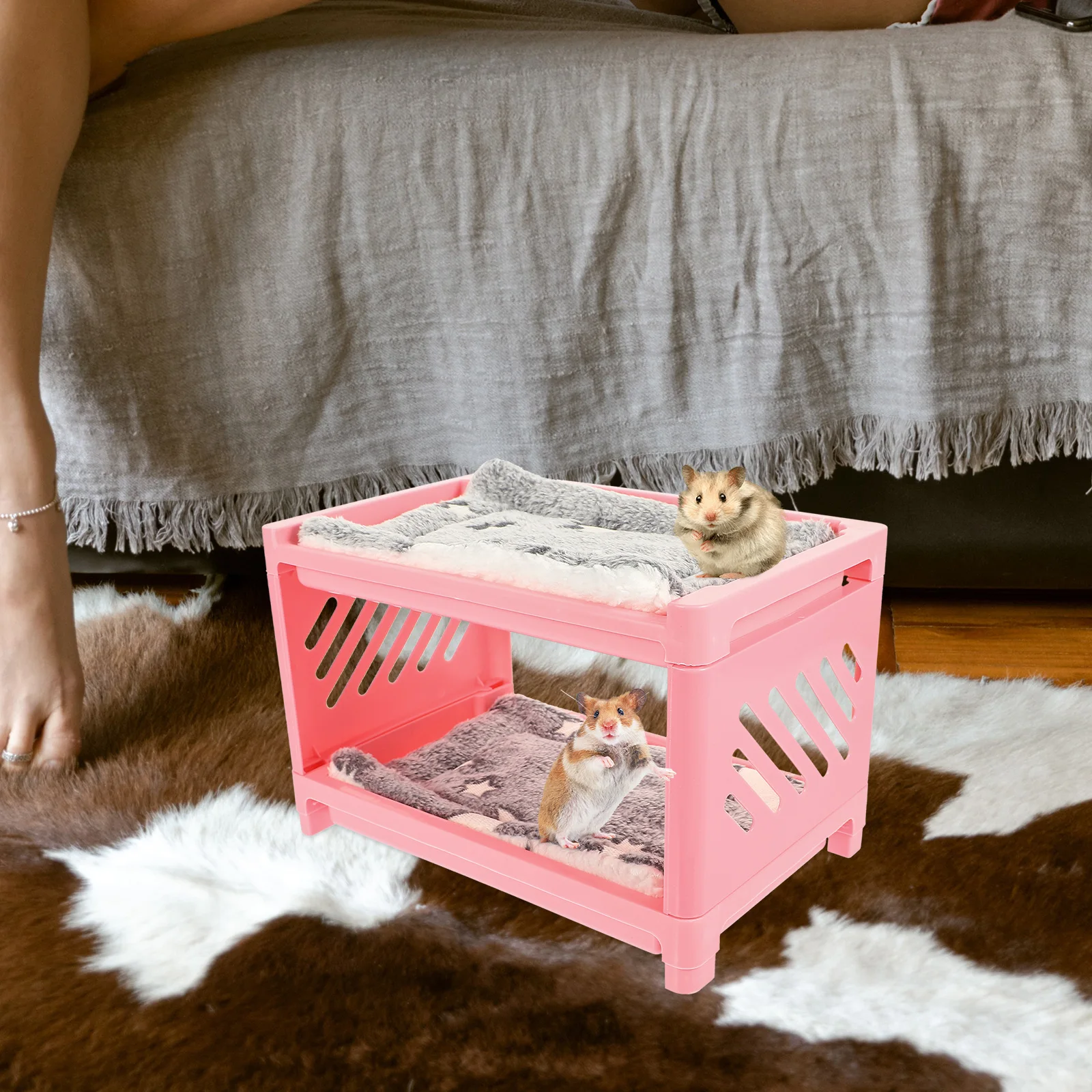 

Pet Bed Small Hamster Bed Cleaning Save Effort Time Unique Design Security Play Sleep Rest House Chinchilla Bunny Cage