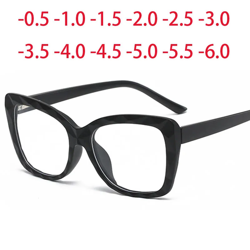 

2355 Big Square TR90 Frame Clear Lens Prescription Glasses Myopia Nerd Spectacles Degree -0.5 -1.0 -2.0 -3.0 -4.0 to -6.0