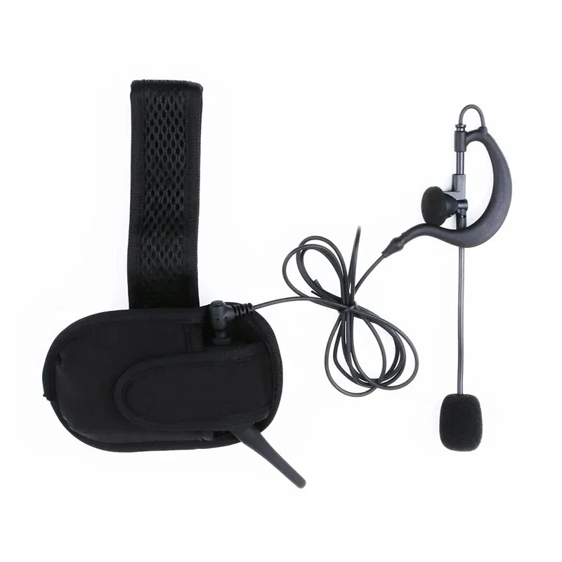 กระเป๋าใส่หูฟังสำหรับกรรมการวิ่งแข่งวัสดุพลาสติกอ่อนสำหรับผู้ขับขี่กระเป๋าใส่ของง่ายเหมาะสำหรับชุดหูฟังอินเตอร์คอม V6C V4C