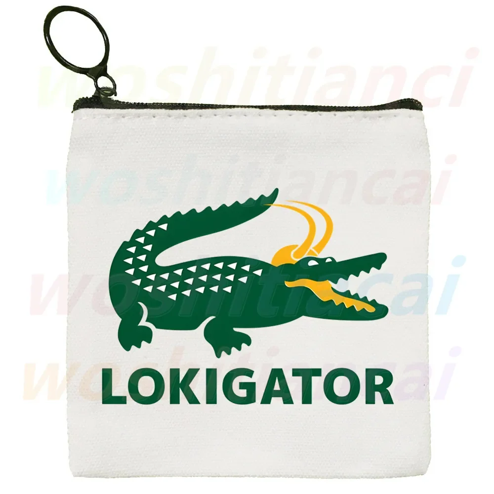 Loki Crocodile Gator น่ารักมินิเหรียญกระเป๋าผ้าใบกระเป๋าสตางค์นักเรียนเหรียญซิปมือหญิงกรณีที่สําคัญ