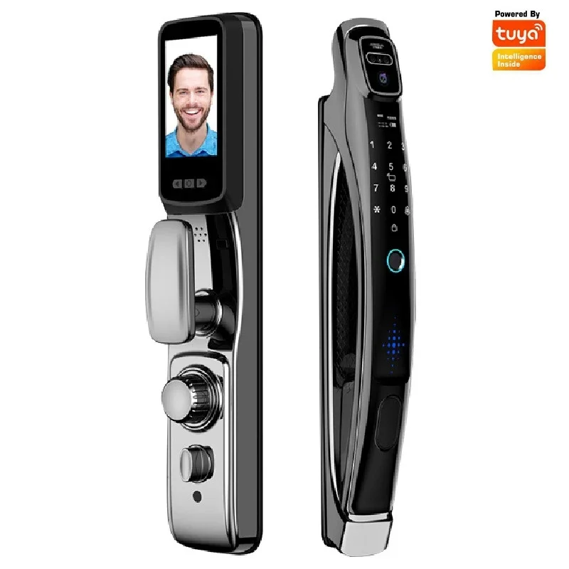3D Face Recongition Tuya Video Intercom Fingerprint Password Smart Door Lock Wifi Electronic Home Digital APP Lock