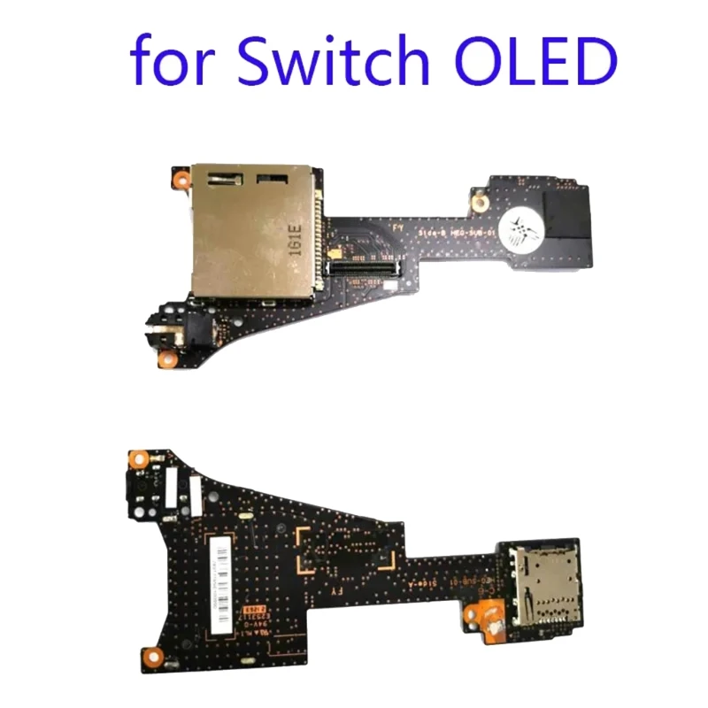 TfCard Slot Socket Board Game Card Slot Reader with Headset AudioJack Socket Board for NSOLED Console Repairing Parts