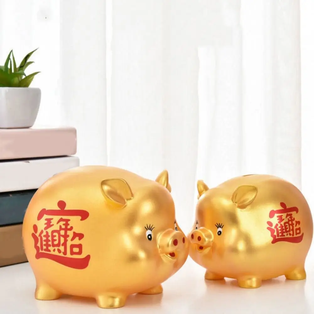 Durable Zodiac Horse Cartoon Piggy Bank Good Luck Thickened Pig Coin Jar Durable Anti-fall Coin Saving Box Festive Occasions