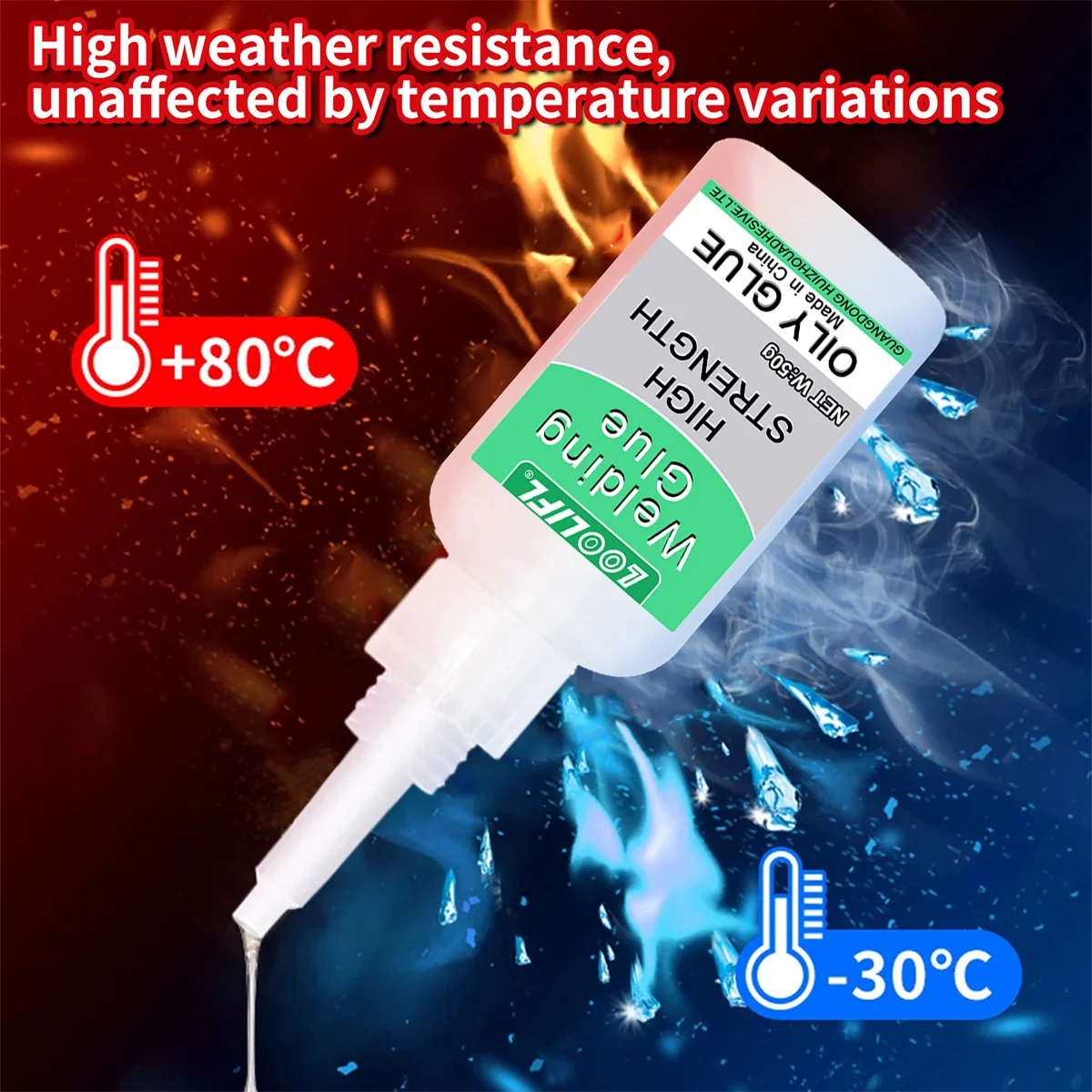 Loolifl50G High-Strength Oil-Based Welding Glue - Universal Oil-Based Welding Glue Suitable for Resin, Ceramics, Metal, Glass, Plastic, and Wood, Equipped with a Dispensing Device. image 3