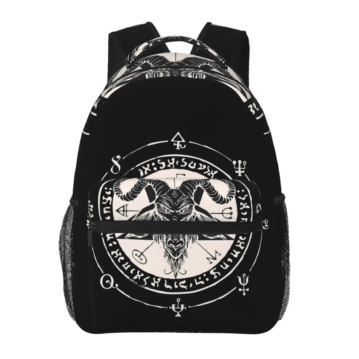 

Sigil Baphomet Pentagram Occult Satanic Goat Head Lucifer Backpacks Boys Girls Bookbag School Bags Laptop Rucksack Shoulder Bag