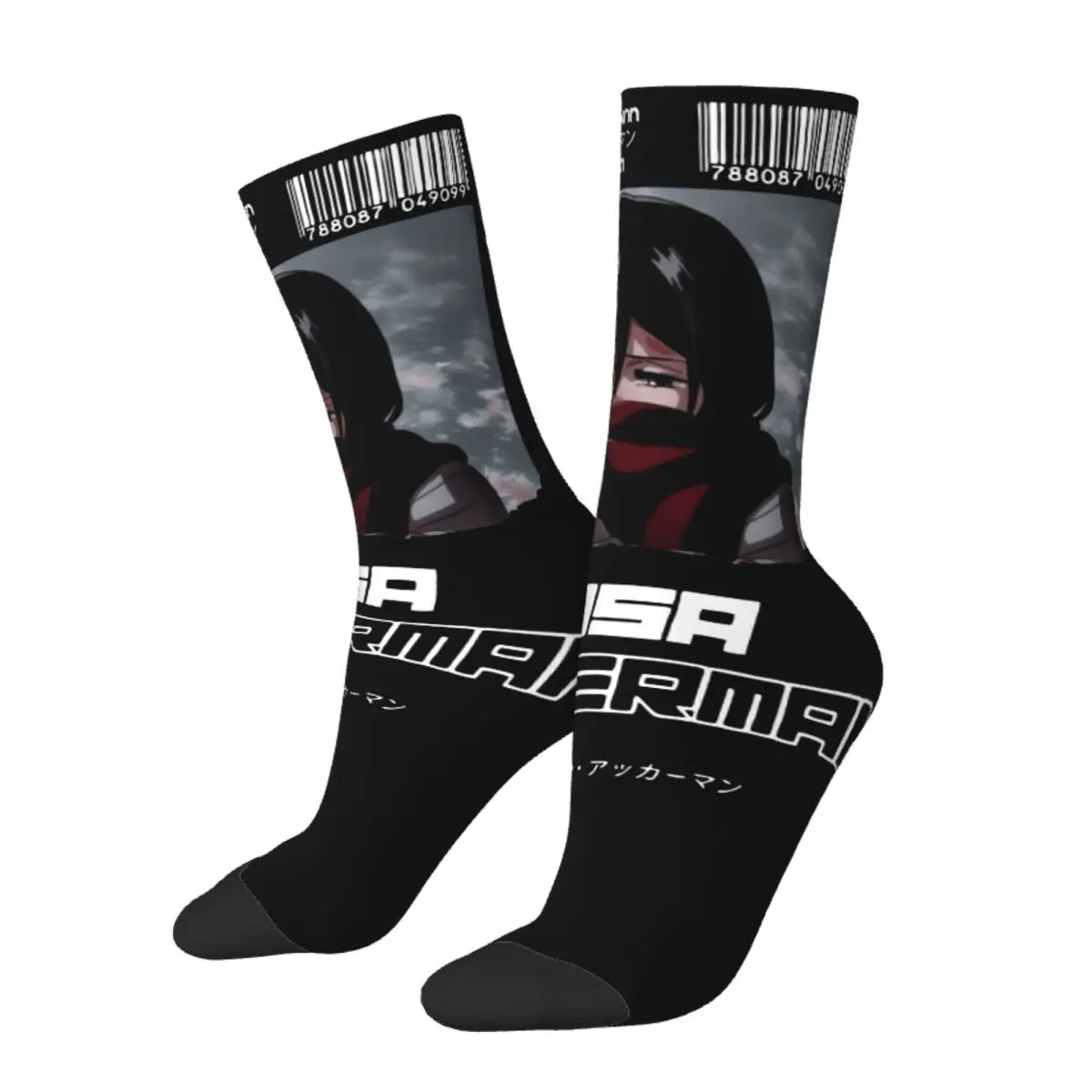 Winter Warm Harajuku Unisex Mikasas Ackerman Attack On Titan Socks AOT Non-slip Skateboard Socks