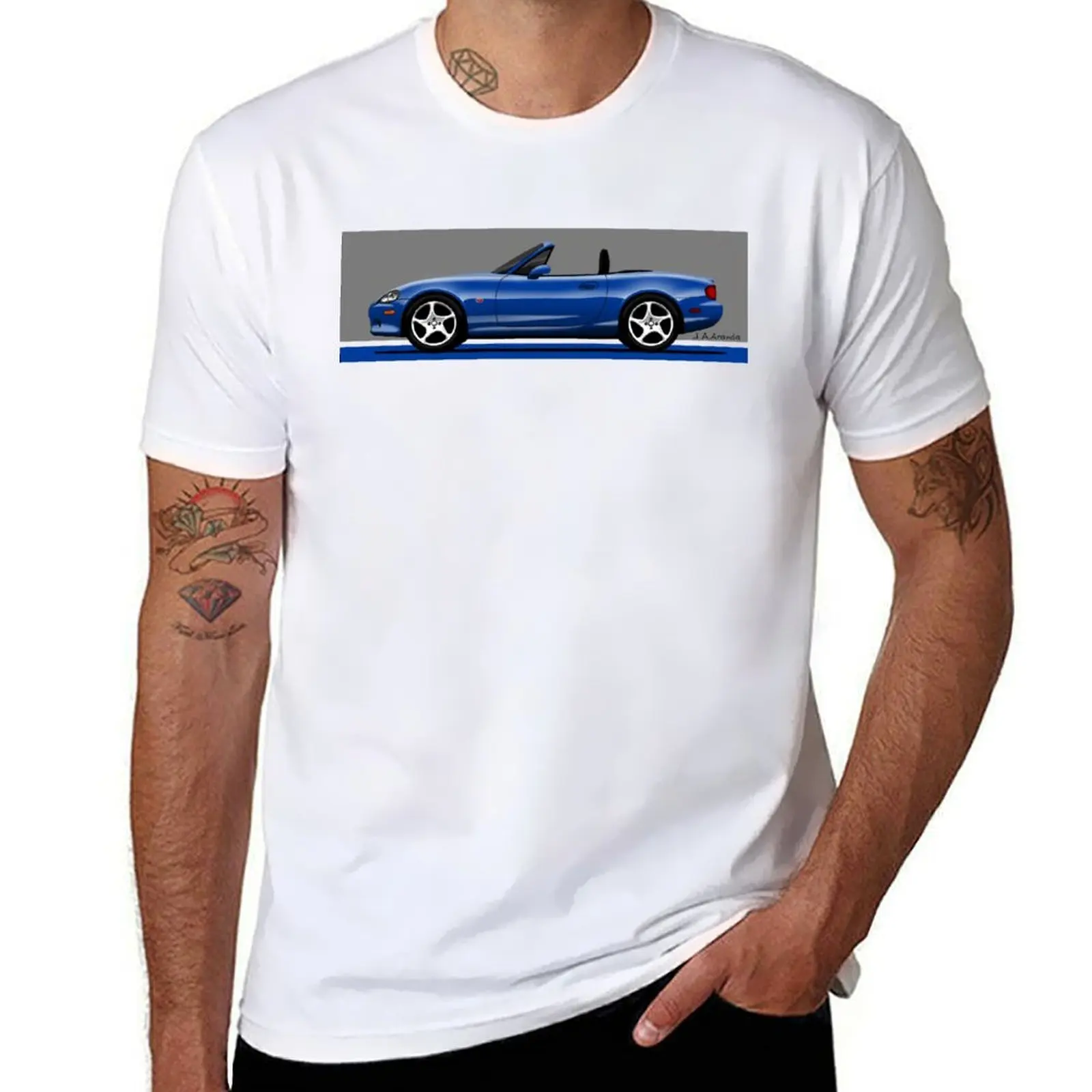 

classic sports car convertible roadster NB 10th Anniversary T-Shirt anime t shirts oversize anime tshirt T-Shirt