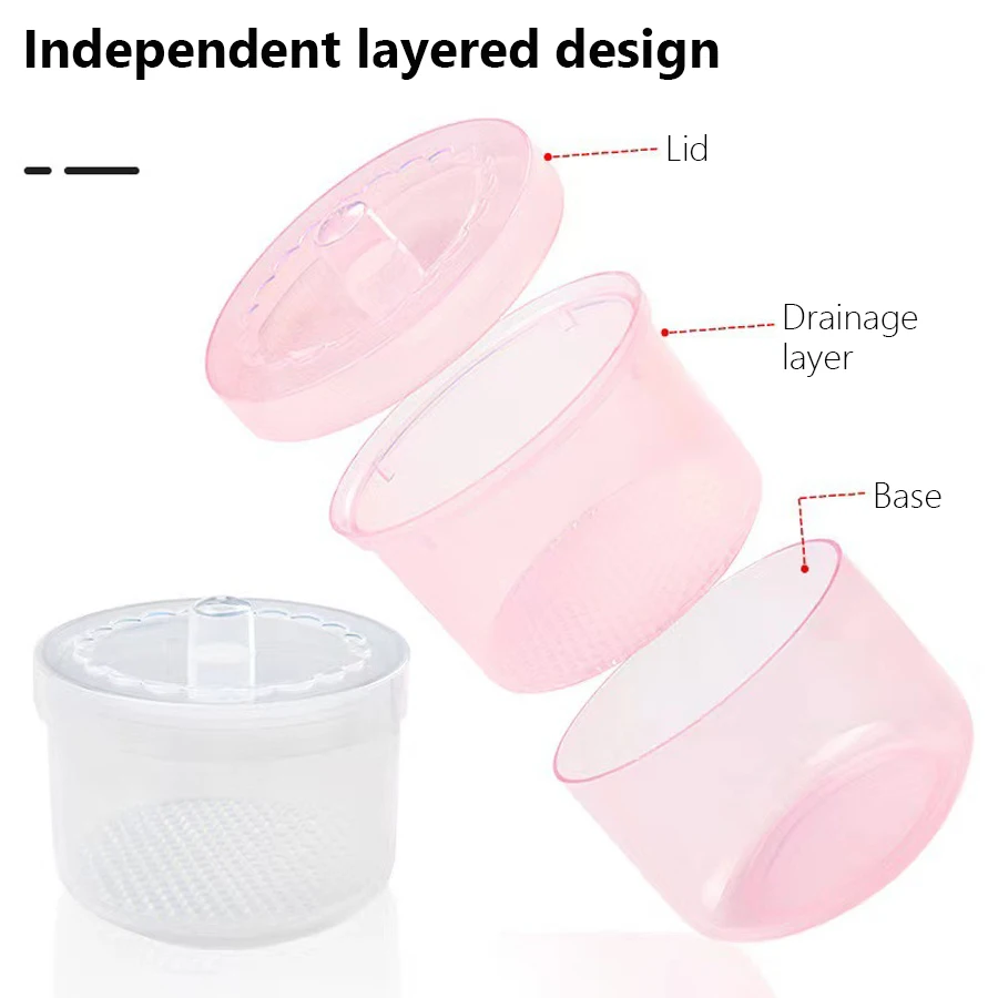 กล่องทําความสะอาดหัวเจียรเล็บพร้อมตัวกรอง, ถ้วยฆ่าเชื้อสําหรับเครื่องมือทําเล็บ, ภาชนะแช่ดอกสว่านเล็บ