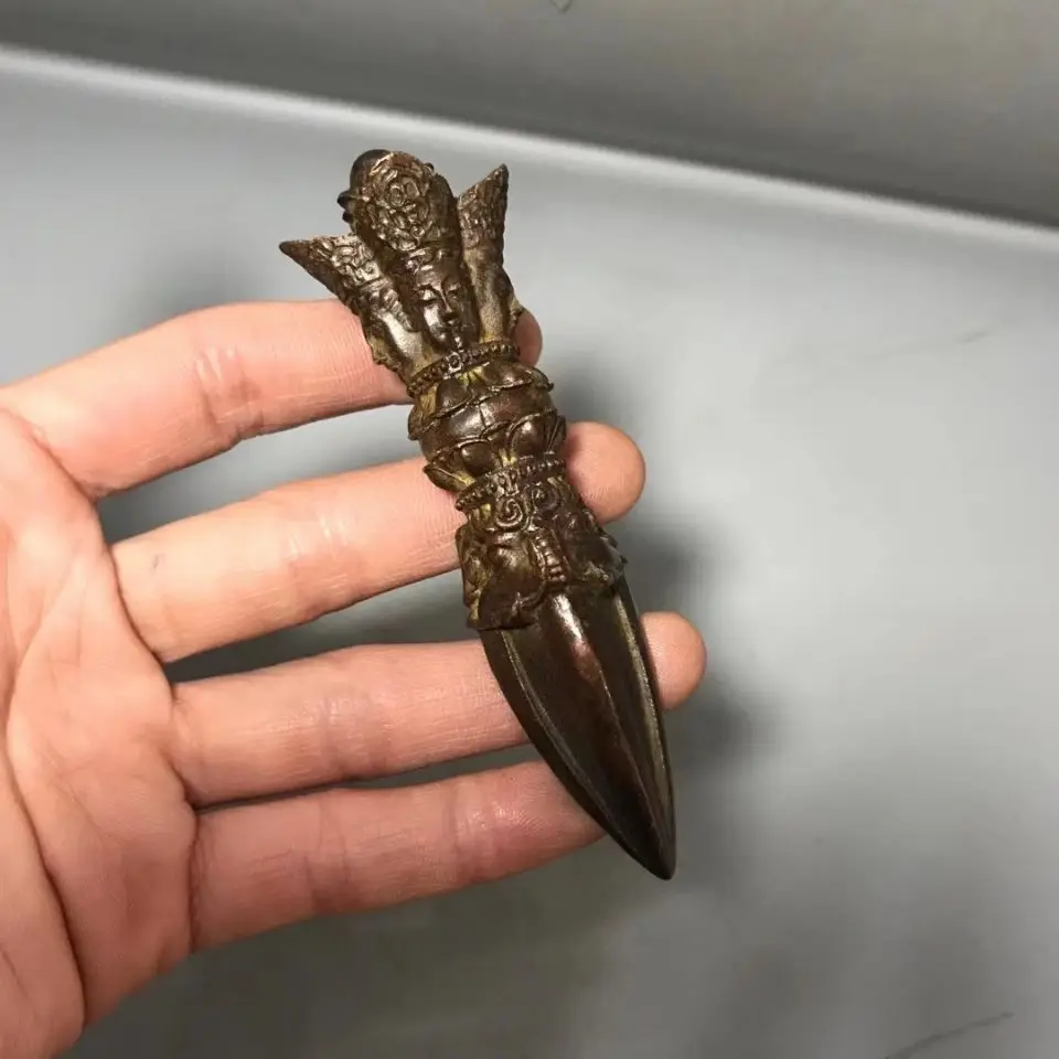 Tibetan vajra dharma instrument three-sided pupa vajra  Statue Sculpture Figurines Home Garden Decoration Statues For House ﻿
