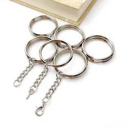 20/100 Pcs 25/30mm Triangle Wire Open Loop Screw Pin Key Chain Lobster Clasp Key Ring DIY Jewelry Toy Pendant Making Accessories