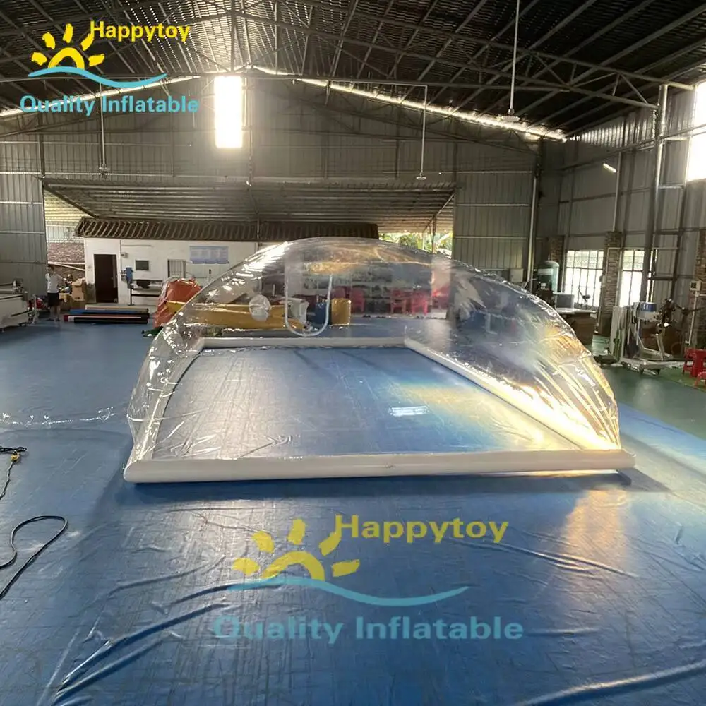 Erwärmendes transparentes, wasserdichtes, aufblasbares Schwimmzelt aus PVC für Pools