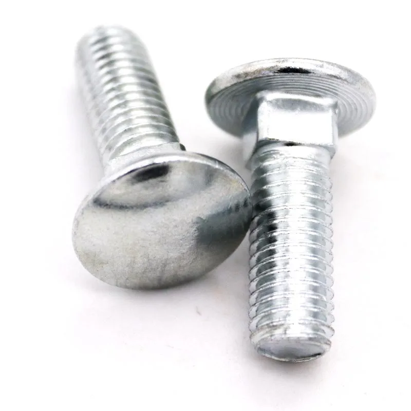 2/5/10pc M4 M5 M6 M8 M10 M12 Steel GB12 DIN603 Truss Round Head Square Neck Carriage Screw Coach Bolt for Shelf Desk L= 10-100mm