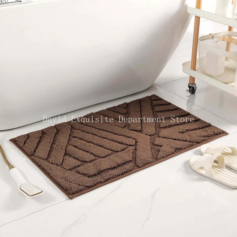 

Modern Simplicity imitation cashmere carpet plush, dirt resistant and non slip, bathroom absorbent and machine washable mat