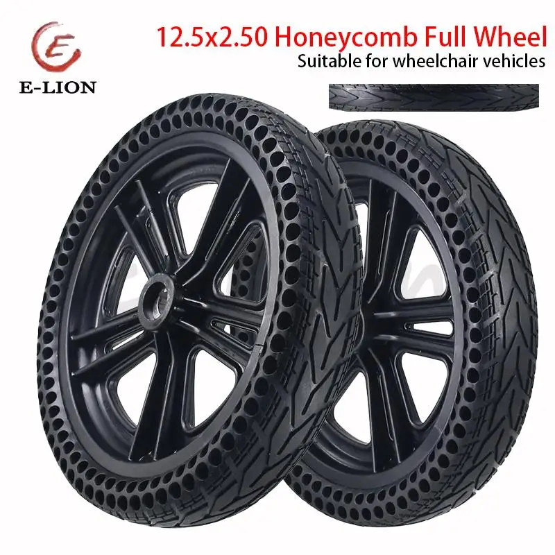 pneu-plein-noir-de-haute-qualite-pour-trottinette-electrique-roue-complete-125x250-avec-cannelure-et-structure-alveolee-–-vente-chaude