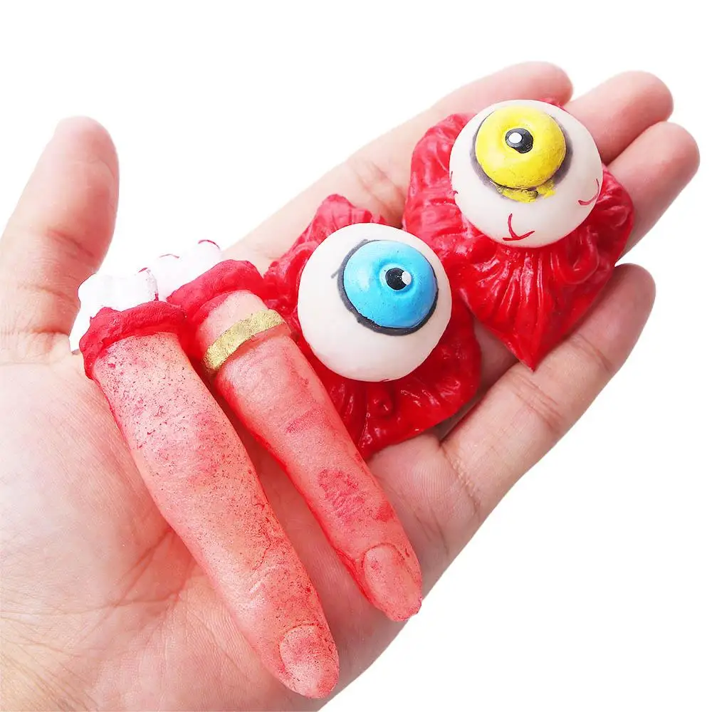 Scary Ear Bloody Decoration Eyeball Halloween Horror Props Fake Body Organs Trick Toys Haunted House Party Supplies