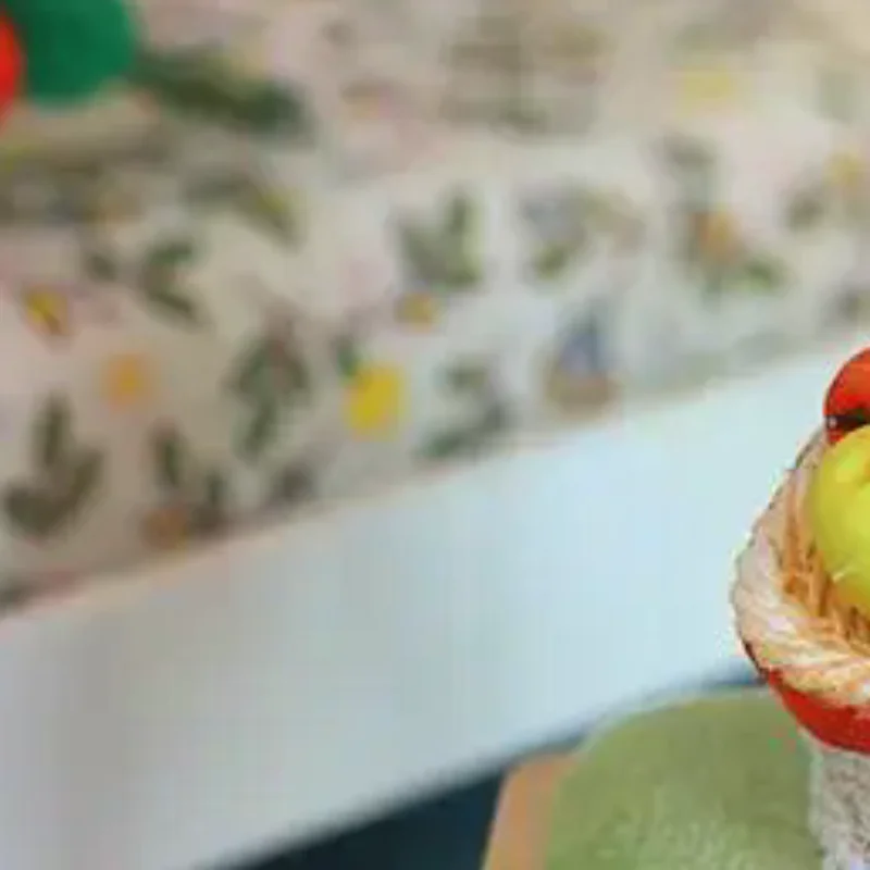 Cesto di Frutta in Miniatura 1/12 per Casa delle Bambole, Decorazione per Scenari in Miniatura, Ornamento per Cucina Giocattolo, Accessorio per Casa delle Bambole