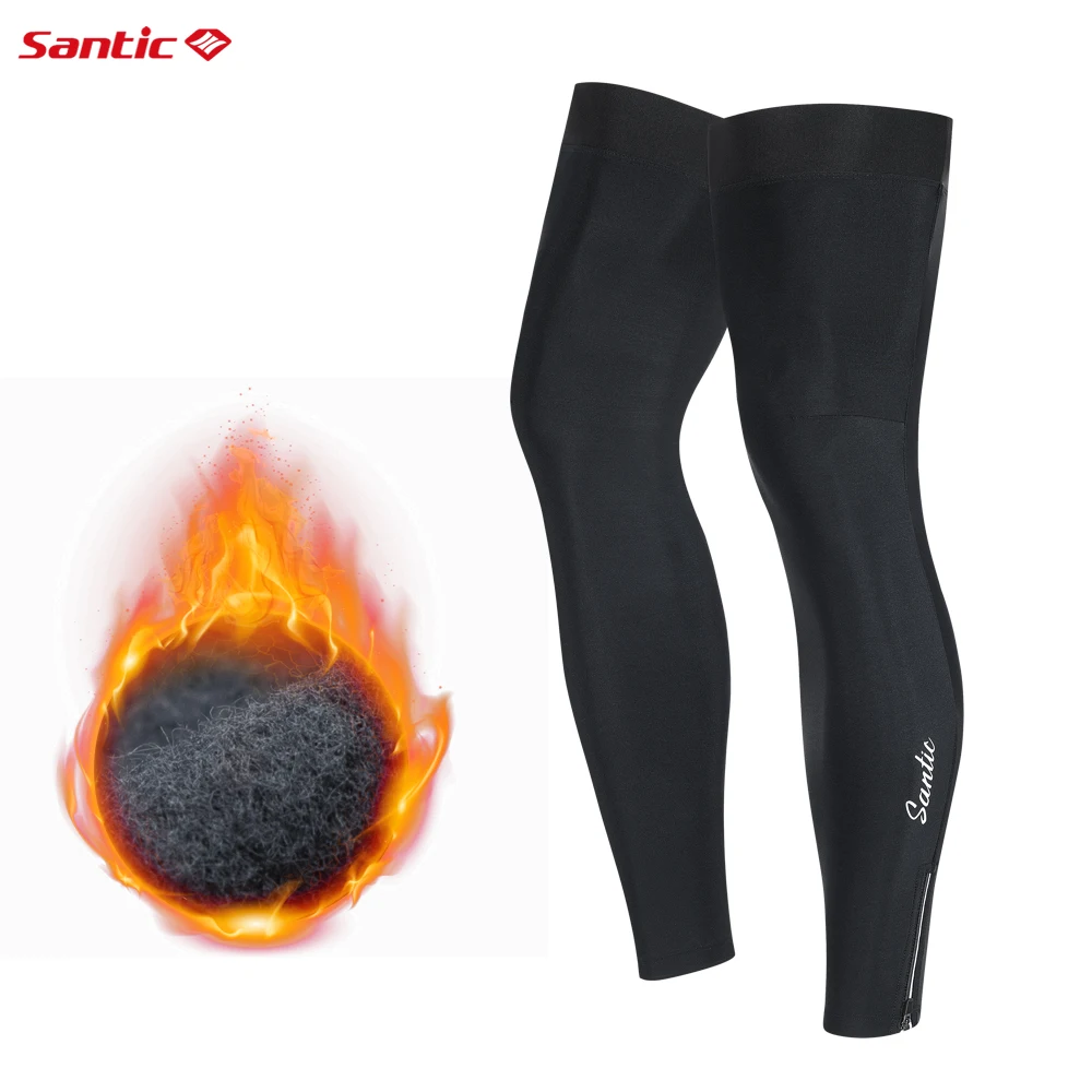 

Santic Winter Cycling Leg Warmers Sports Fitness Leg Warmers Cold Proof Sports Knee Pads Cycling Leg Protection TZ24P199H