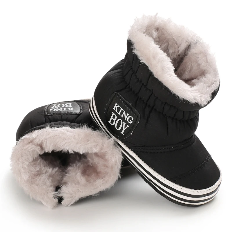 0-18M Winter Neue Baby Weichsohlen Warme Dicke Schneestiefel Bequeme Alltags-Freizeitschuhe für Säuglinge und Kleinkinder – Detail 4