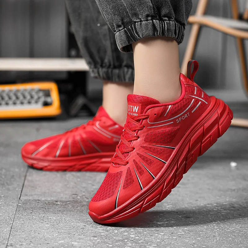 Men Shoes Lightweight Vulcanize Shoes Fashion Sneakers Men Mesh Casual Running Shoes Lac-up Walking Sneakers Zapatillas Hombre