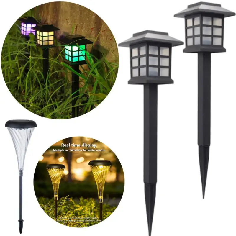 

Solar Outdoor Lights New Garden Lamps Powered Waterproof Landscape Path for Yard Backyard Lawn Patio Decorative LED Lighting