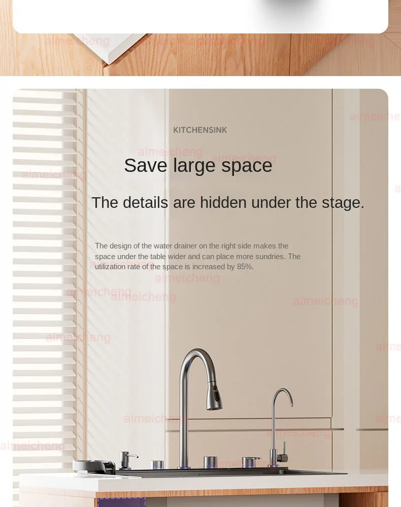 Neptune Star Whale Rain Vegetable Washing Basin Large Single Slot Thickened 304 Stainless Steel Sink Kitchen Household Dish Sink