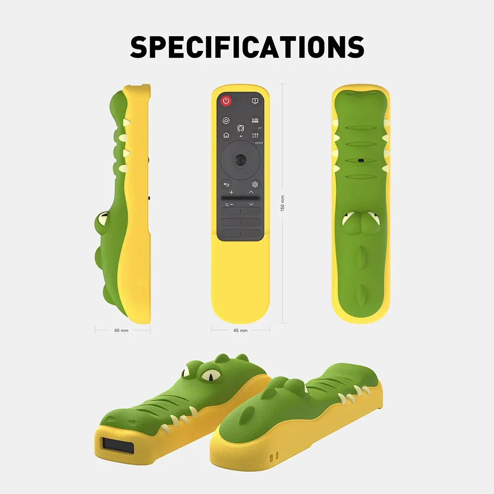 Protective Silicone Cover for LG MR25GA Remote Control with For Alligator Shape Non Slip Silicone Case for Remote
