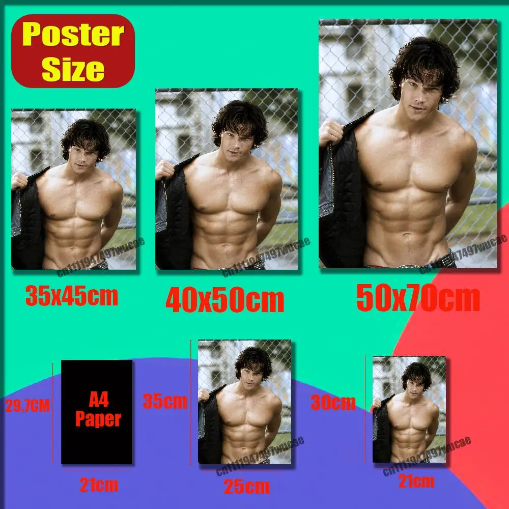 For Jared Padalecki Sam Winchester Poster Wall Murals Paper Home Custom Self-adhesive Decoration Sticker Playbill Cover
