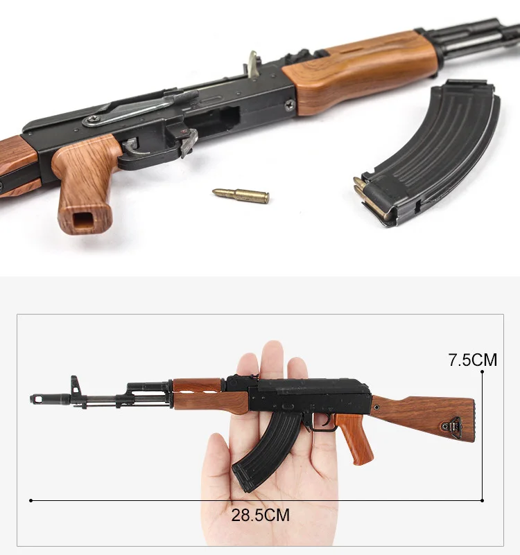 1/3 AK47 Alloy Toy Gun Model 1:3 Scale Diecast Metal Die cast Plastic Parts Build Kit