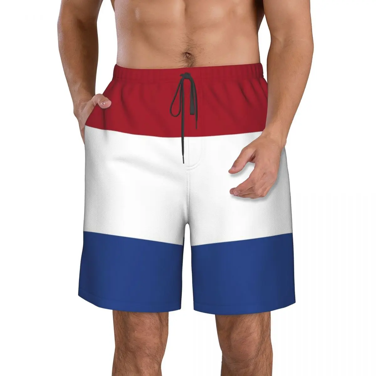 Men Beach Shorts Quick-drying Men Swimming Trunks Netherlands Flag Men Swimwear Swimsuit Beachwear Beach Bathing Shorts