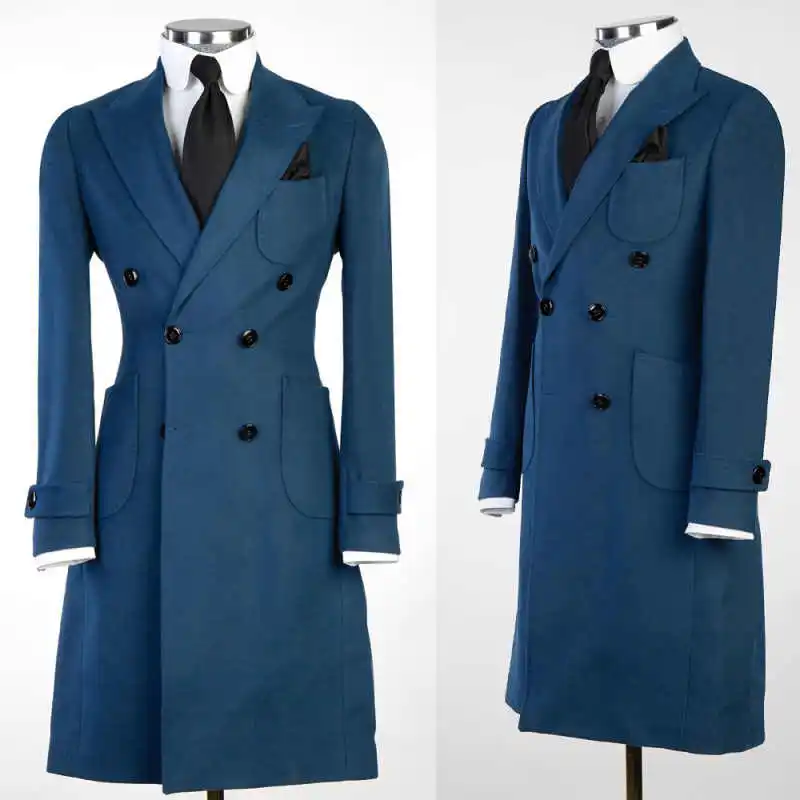 

Classic Men Overcoat 1 Pieces Wool Blazer Double-breasted Formal Business Occasion Customized trajes para hombre