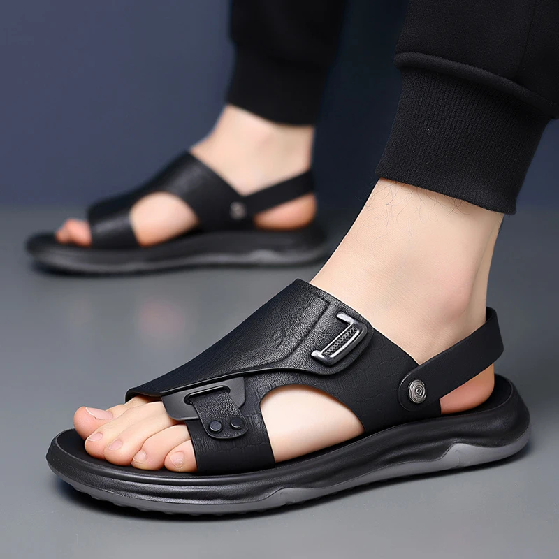 Flip-flops for men wear anti-skid beach shoes outdoors in summer for men to drive anti-skid spring and Summer super fiber casual