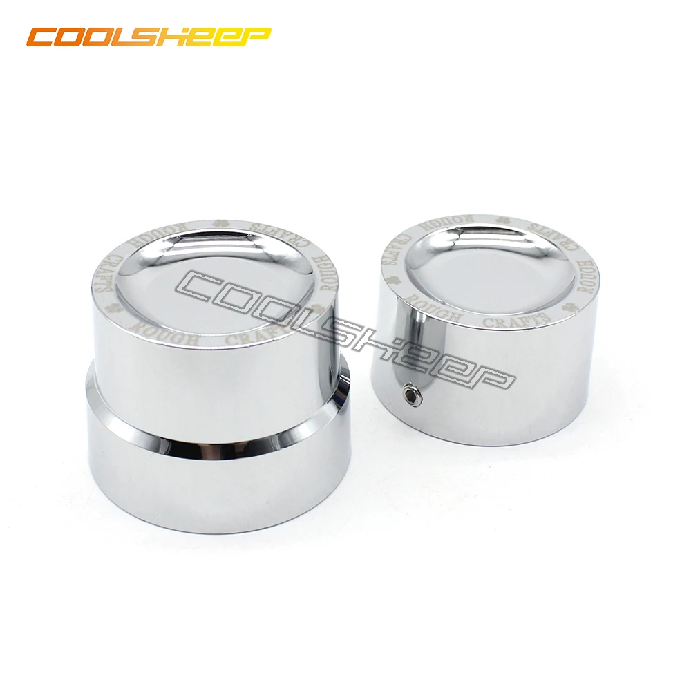 Front Rear Axle Nut Cover Caps Chrome Carving For Harley Sportster XL883 XL1200 Dyna Touring V-Rod Softail Motorcycle Aluminum