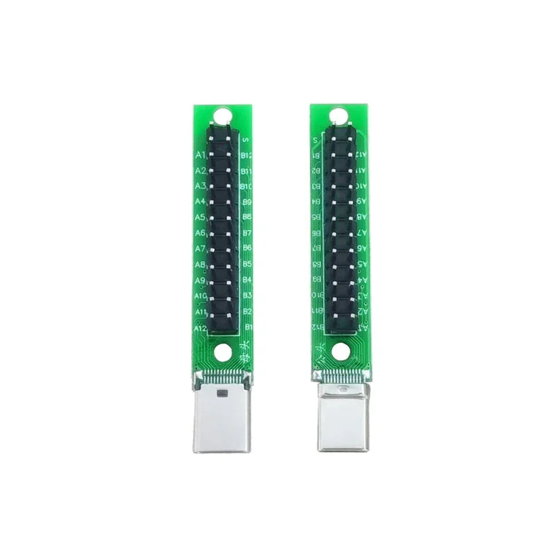 2/5/10PCS  Type-C Male Connector Test Board 24P Belt PCB Board Belt Pin Header TYPE-C Stretch Male Connector Test Board Fixture